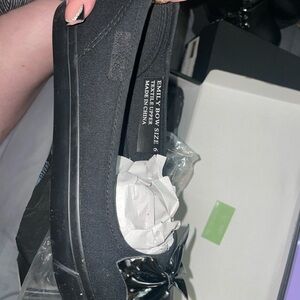 Strange CVLT, Black Emily Bow Slip-On Shoes